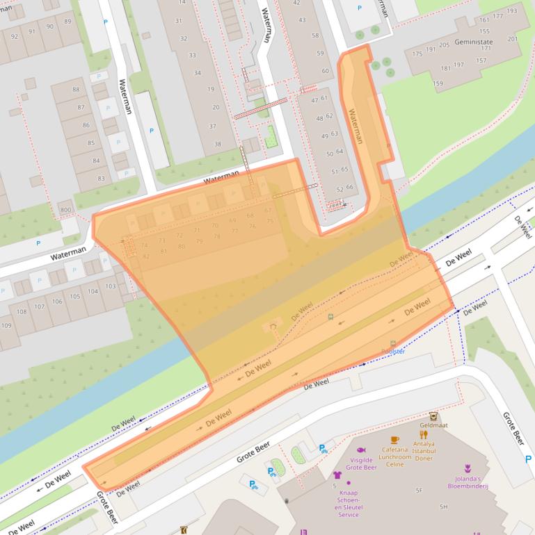 Kaart van postcodegebied 1622CS.