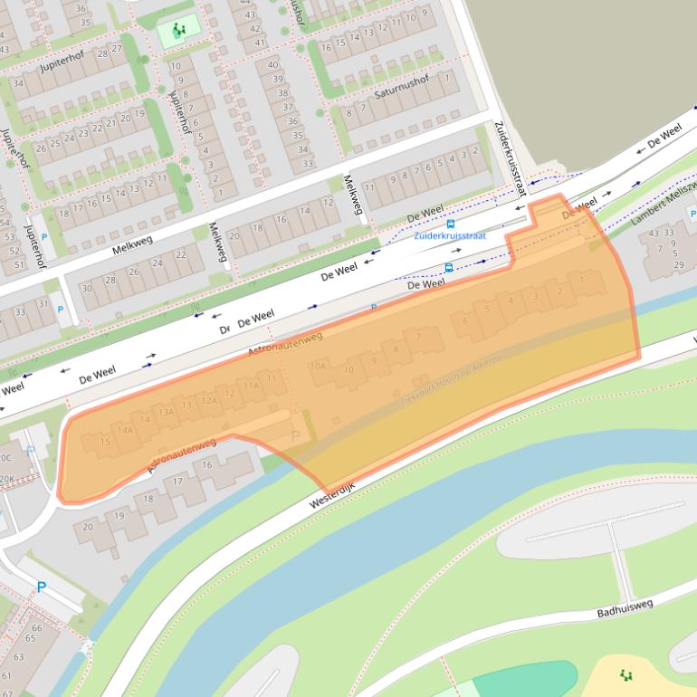Kaart van postcodegebied 1622DA.