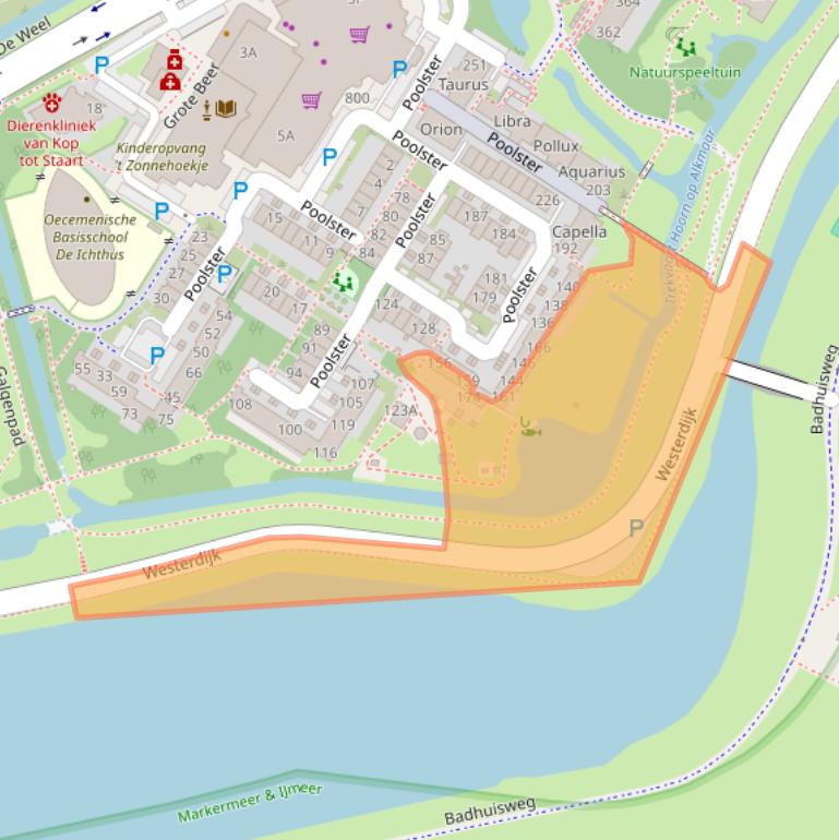 Kaart van postcodegebied 1622EL.