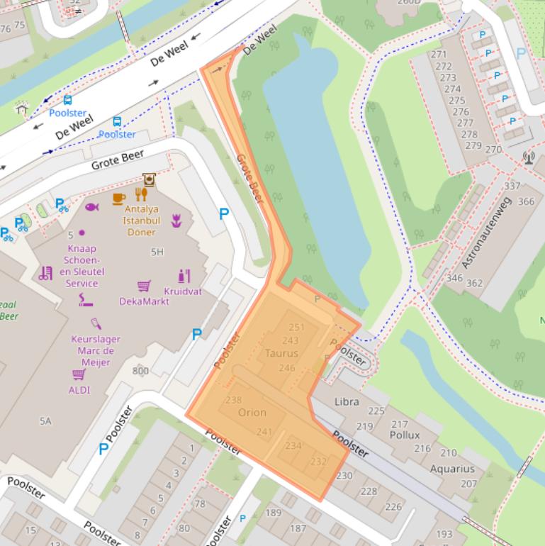 Kaart van postcodegebied 1622ER.