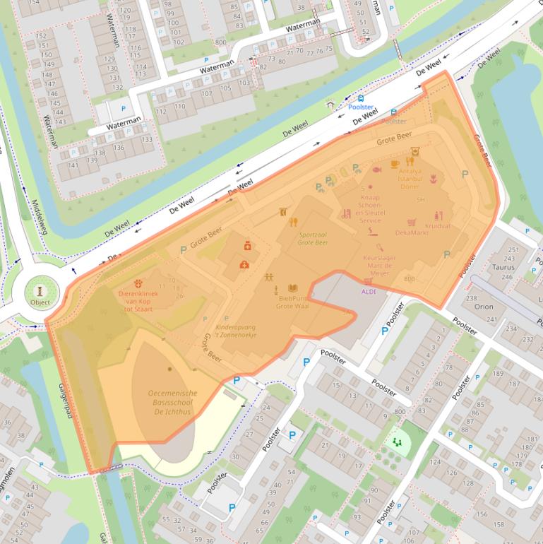 Kaart van postcodegebied 1622ES.