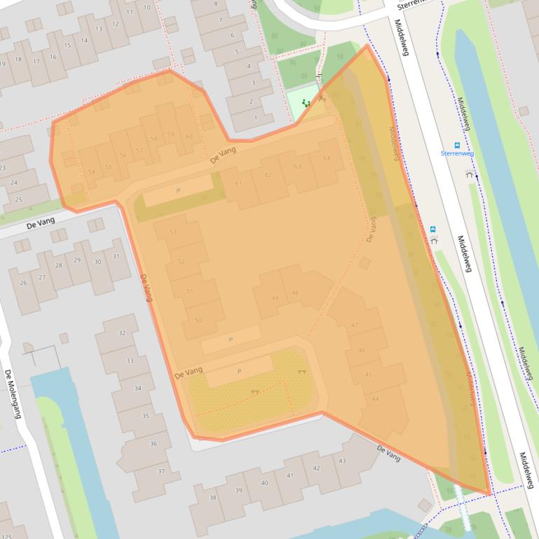 Kaart van postcodegebied 1622GC.
