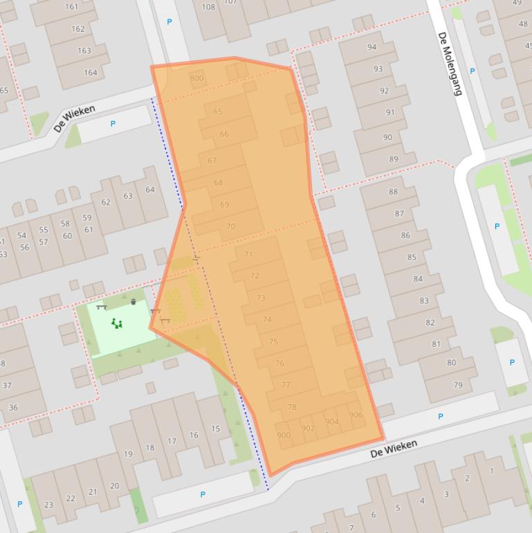 Kaart van postcodegebied 1622GP.