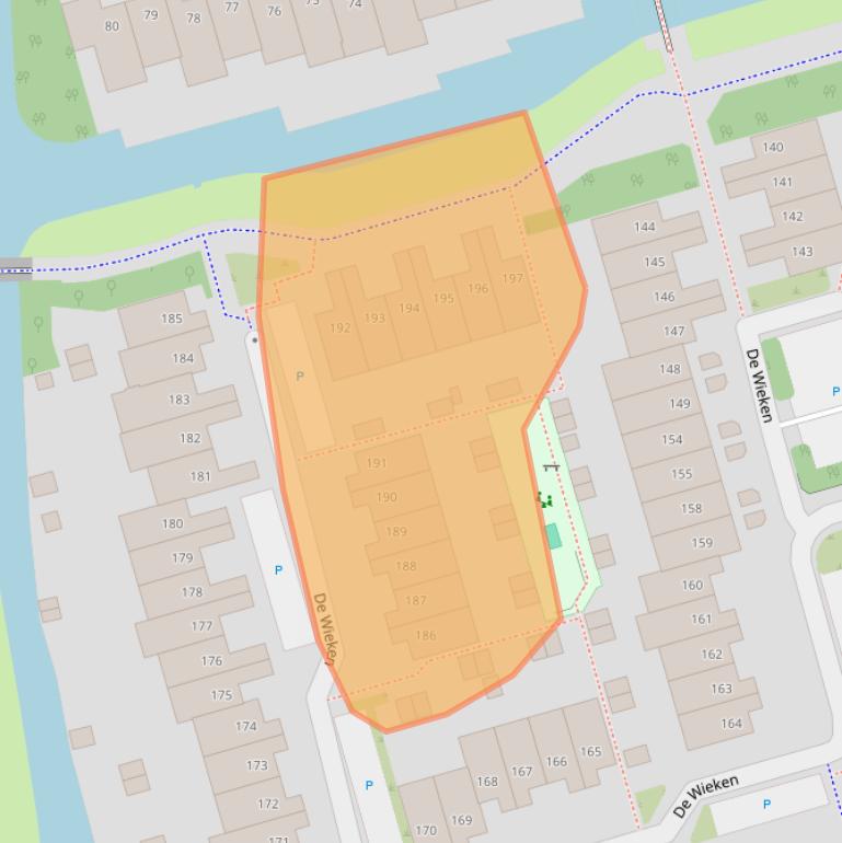 Kaart van postcodegebied 1622GZ.