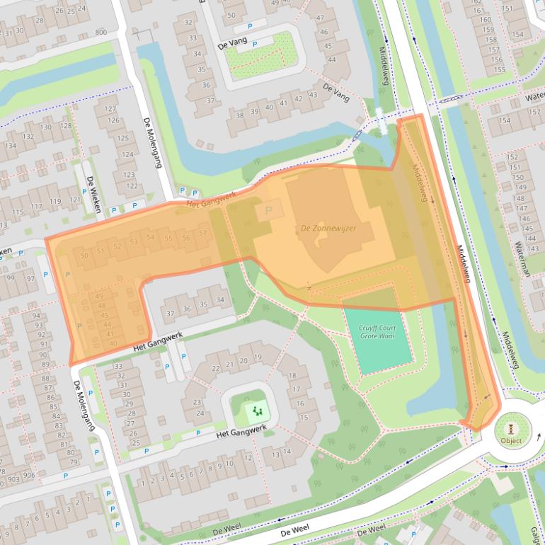 Kaart van postcodegebied 1622HC.