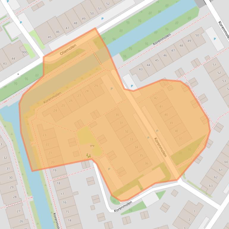 Kaart van postcodegebied 1622JB.