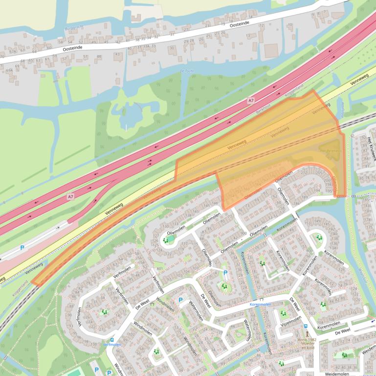 Kaart van postcodegebied 1622JS.