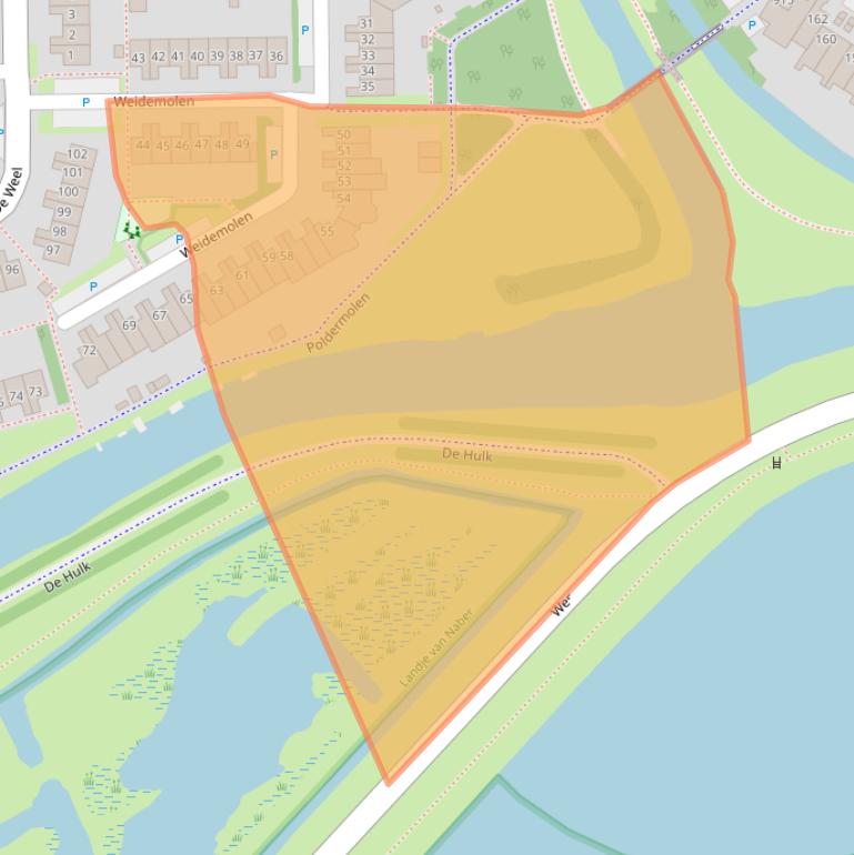 Kaart van postcodegebied 1622KC.