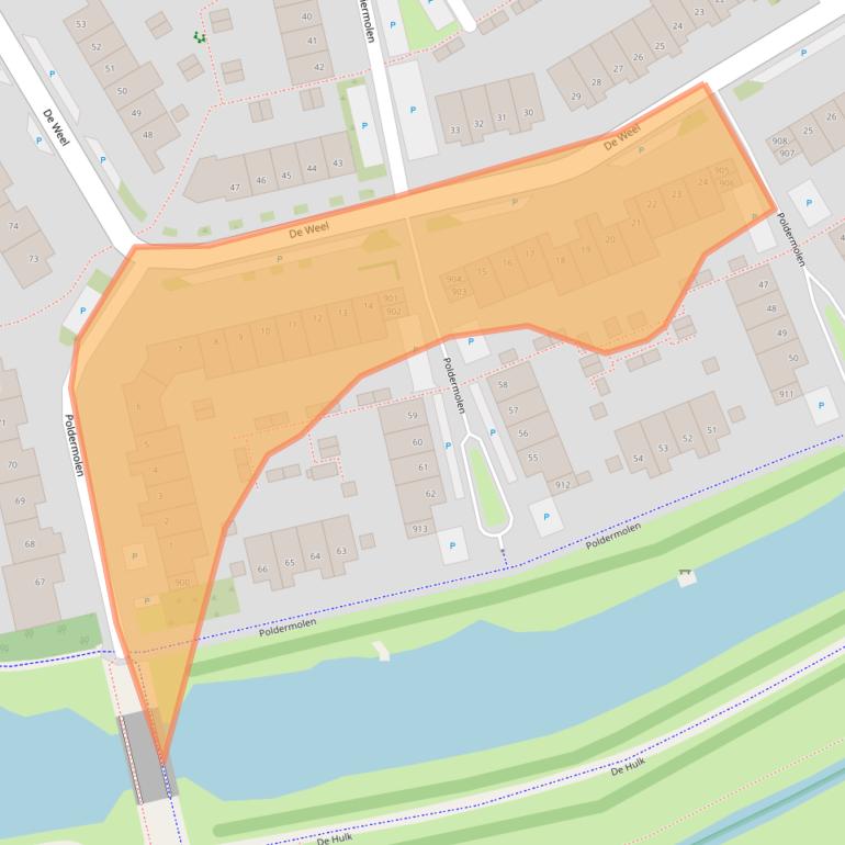 Kaart van postcodegebied 1622KP.