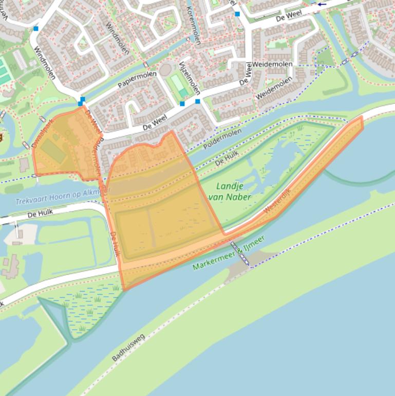 Kaart van postcodegebied 1622KS.