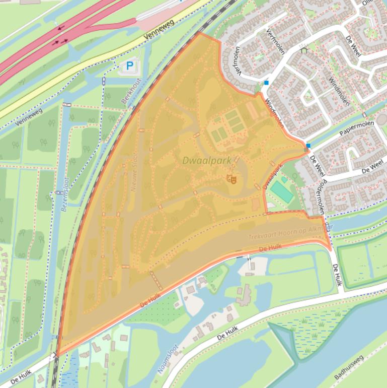Kaart van postcodegebied 1622KZ.