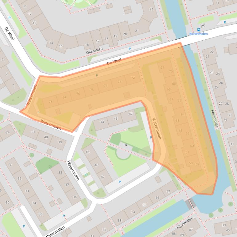 Kaart van postcodegebied 1622LK.
