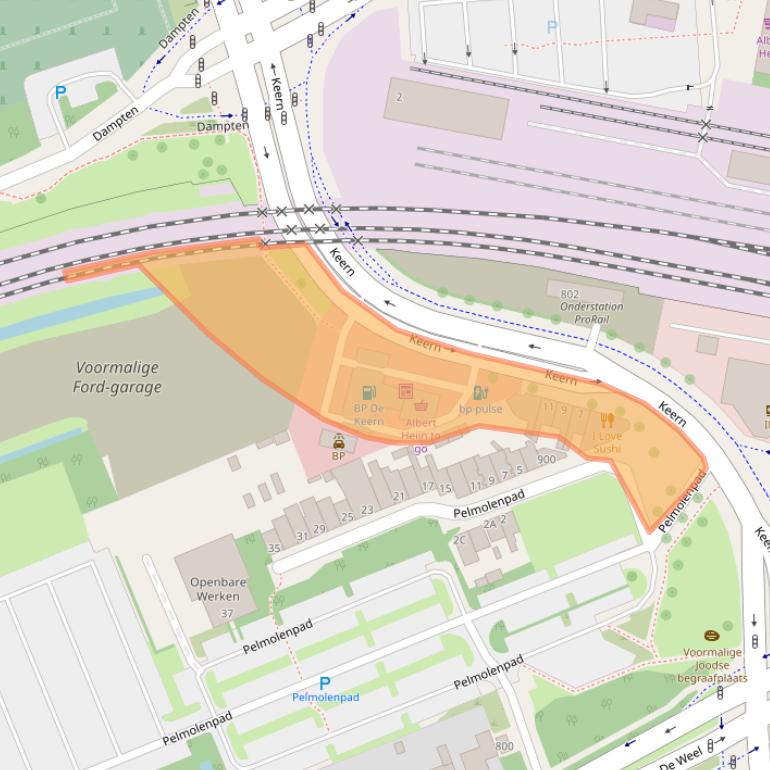 Kaart van postcodegebied 1622NA.