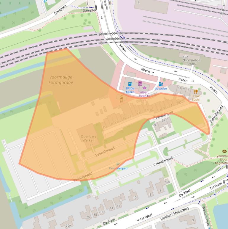 Kaart van postcodegebied 1622NL.