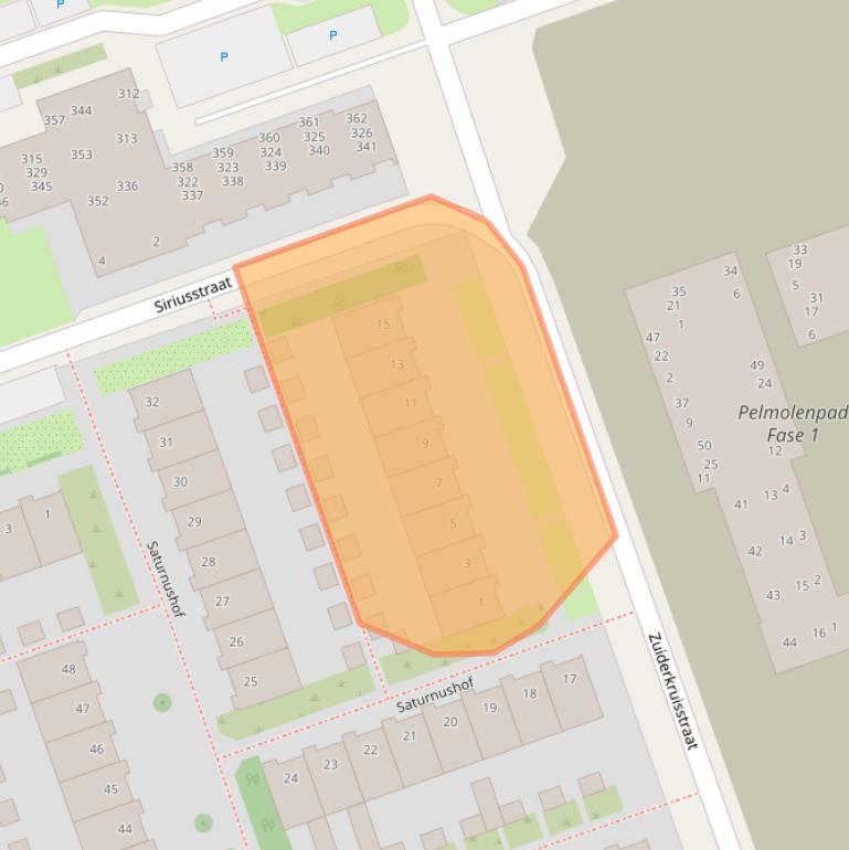 Kaart van postcodegebied 1622ZA.