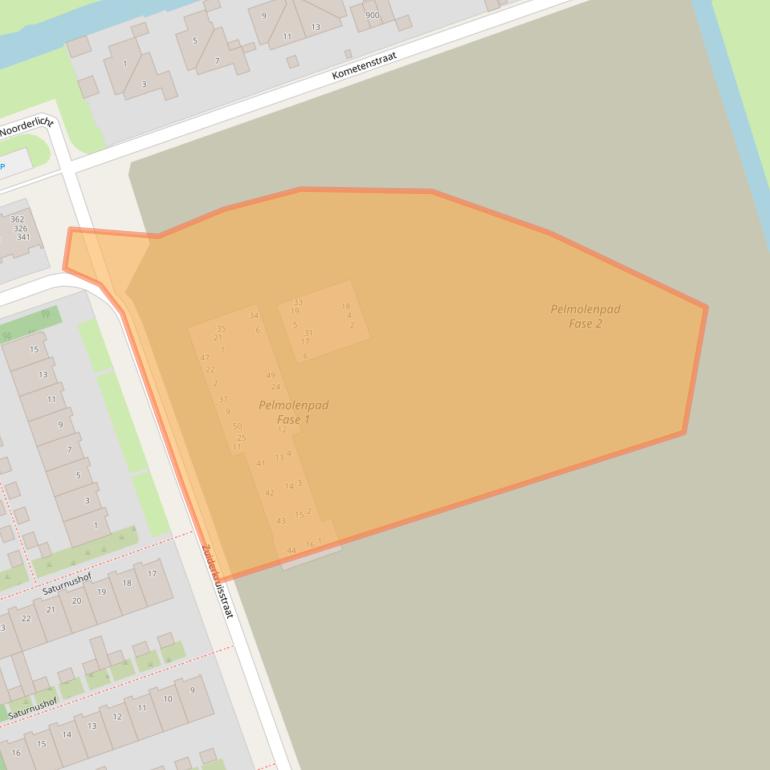 Kaart van postcodegebied 1622ZC.