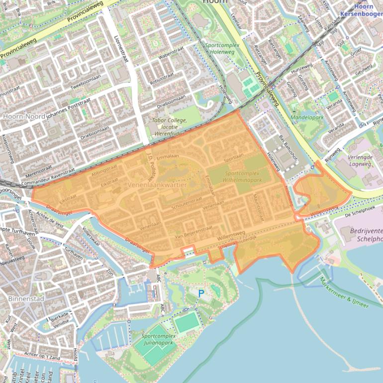 Kaart van postcodegebied 1623.