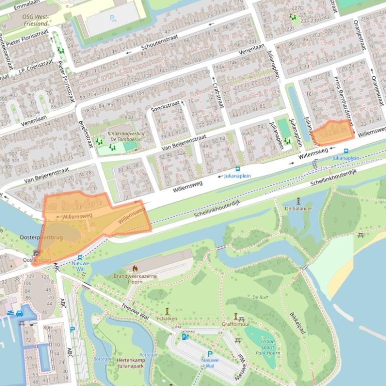 Kaart van postcodegebied 1623JA.