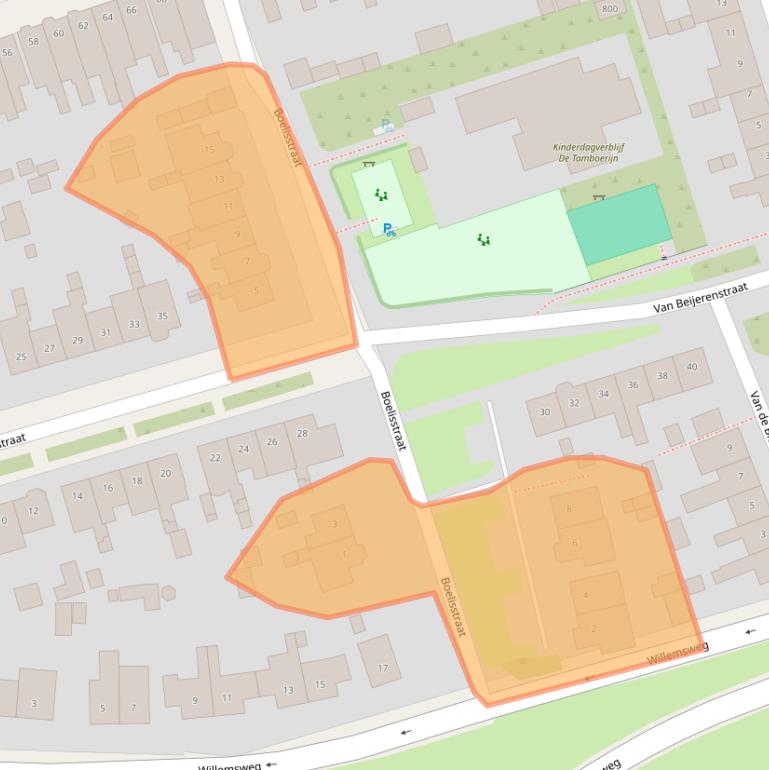 Kaart van postcodegebied 1623JC.
