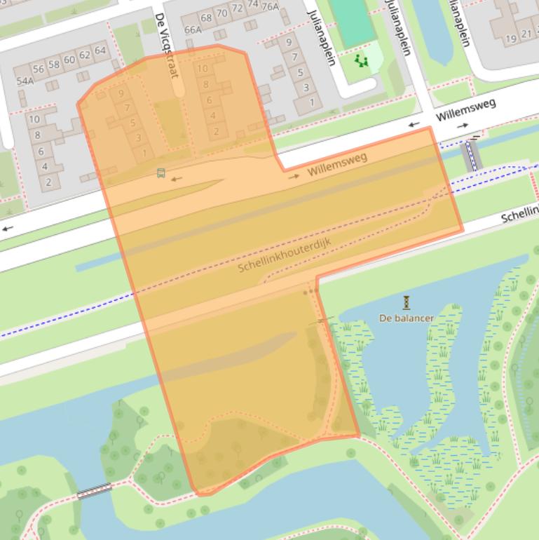 Kaart van postcodegebied 1623JL.