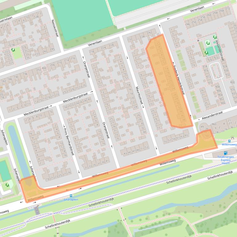 Kaart van postcodegebied 1623JX.