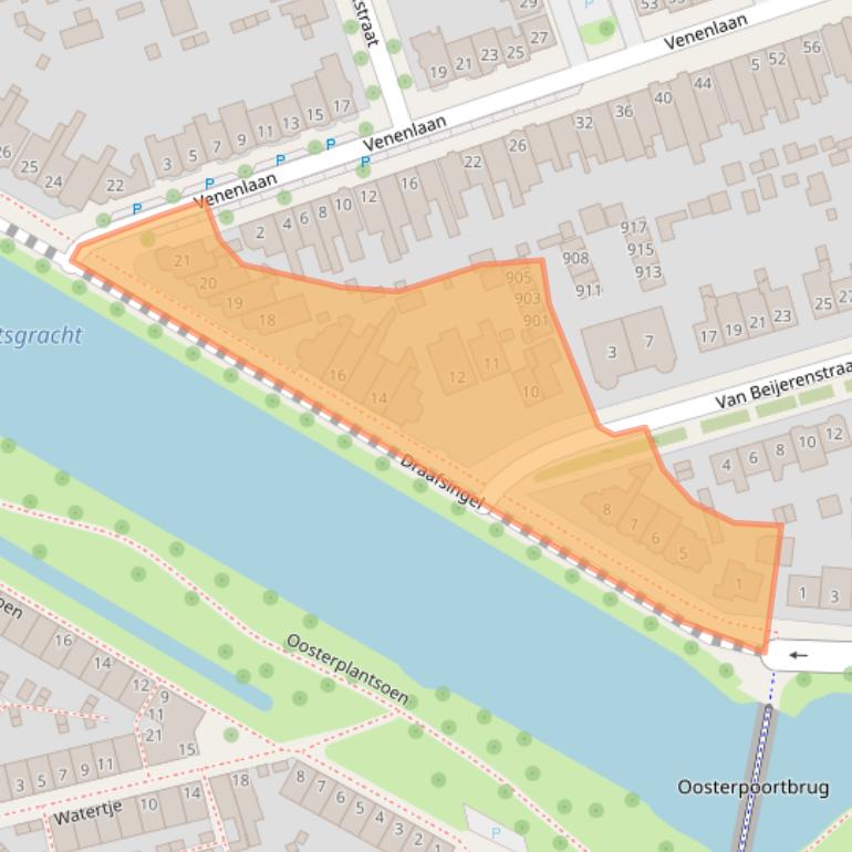 Kaart van postcodegebied 1623LA.