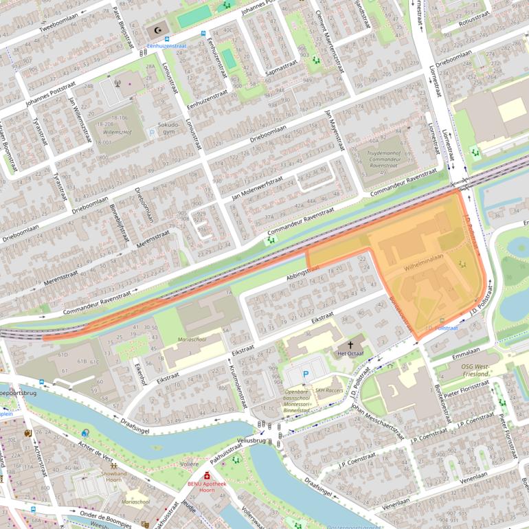 Kaart van postcodegebied 1623MA.
