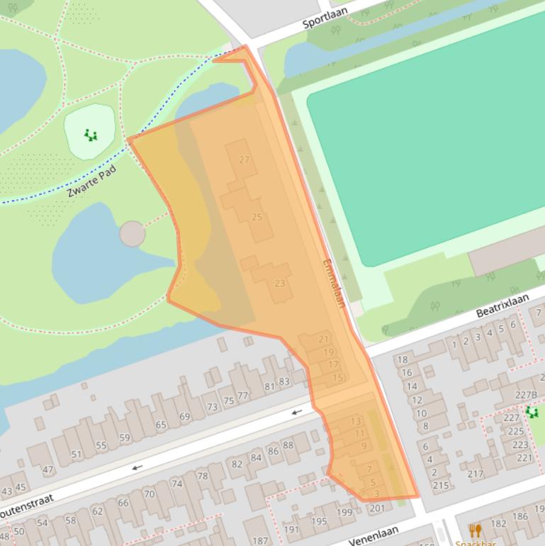 Kaart van postcodegebied 1623MB.