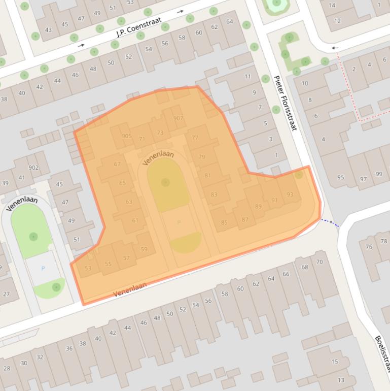 Kaart van postcodegebied 1623RB.