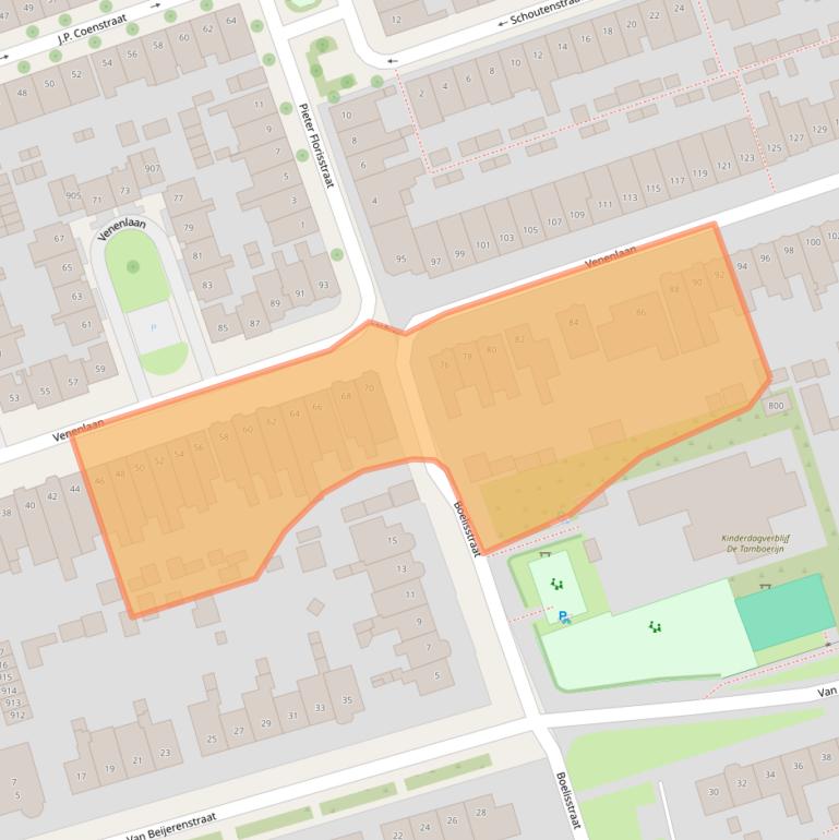 Kaart van postcodegebied 1623RJ.