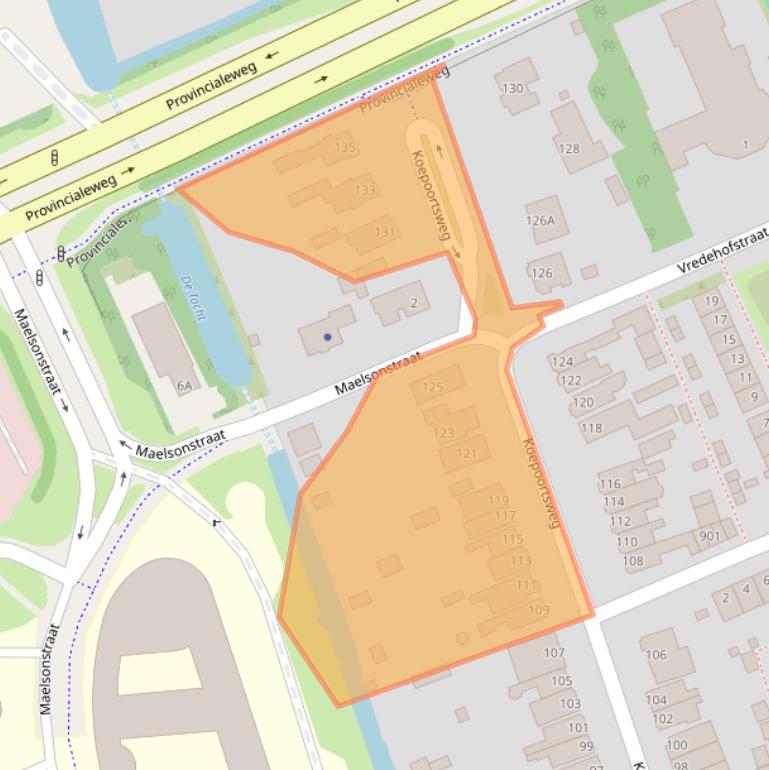 Kaart van postcodegebied 1624AD.