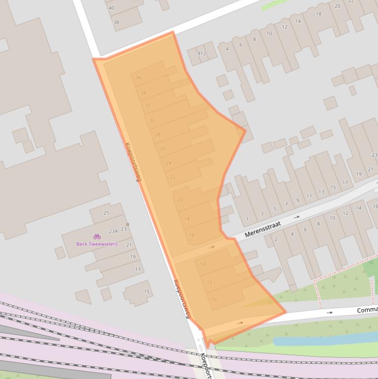 Kaart van postcodegebied 1624AE.