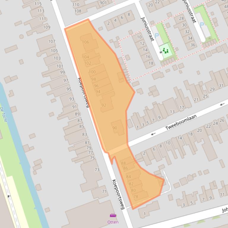 Kaart van postcodegebied 1624AH.