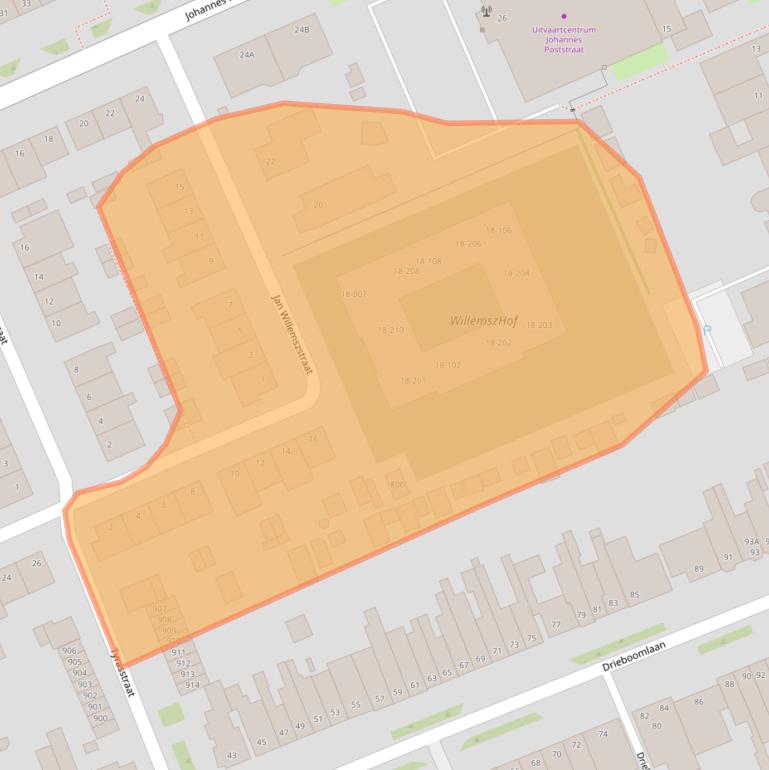 Kaart van postcodegebied 1624CH.