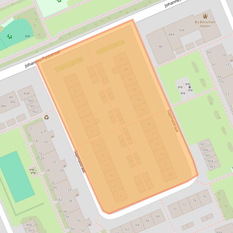 Kaart van postcodegebied 1624CL.