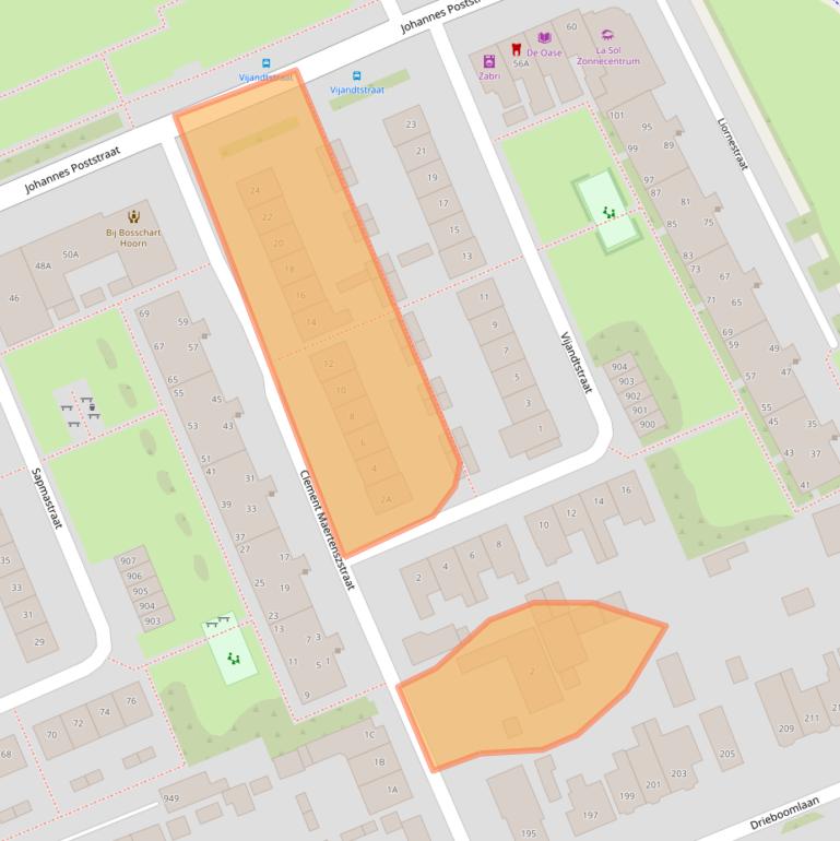 Kaart van postcodegebied 1624CS.