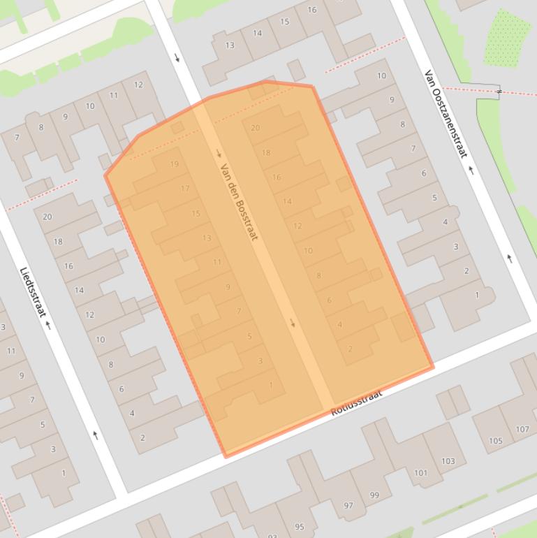 Kaart van postcodegebied 1624GH.