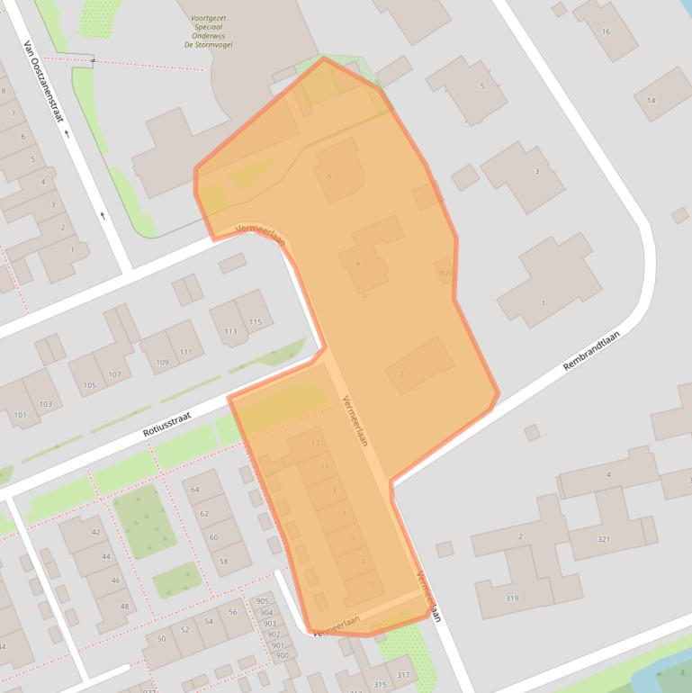 Kaart van postcodegebied 1624GK.