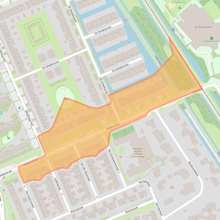 Kaart van postcodegebied 1624GM.