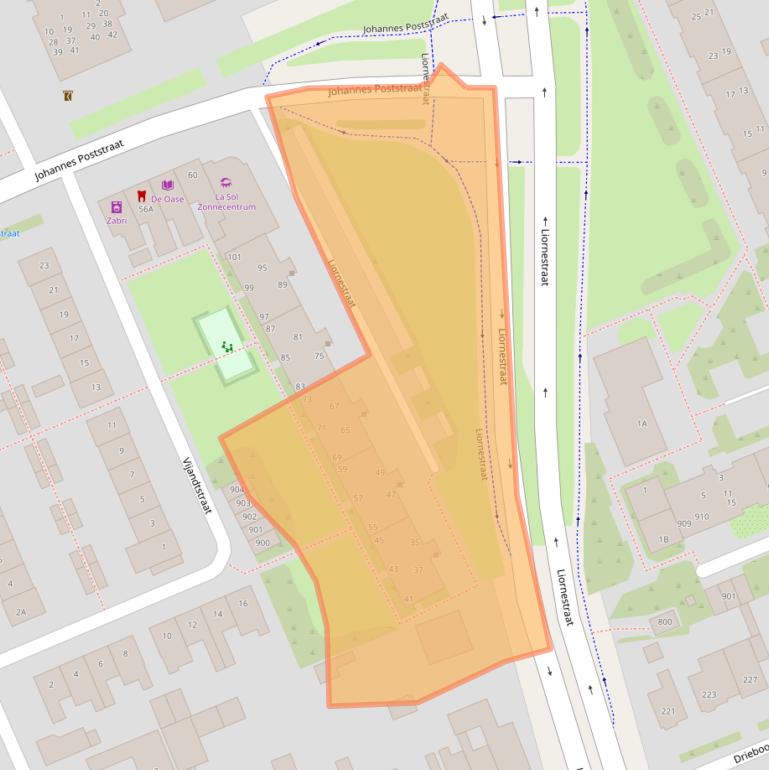 Kaart van postcodegebied 1624HJ.
