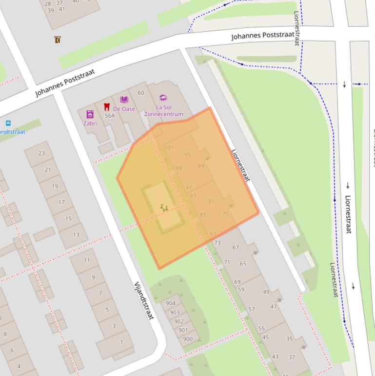 Kaart van postcodegebied 1624HK.