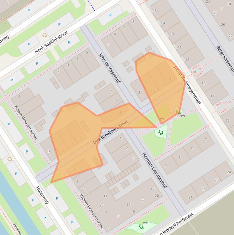 Kaart van postcodegebied 1624PH.