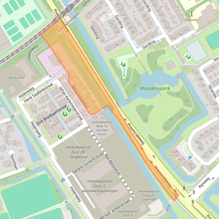 Kaart van postcodegebied 1624PK.