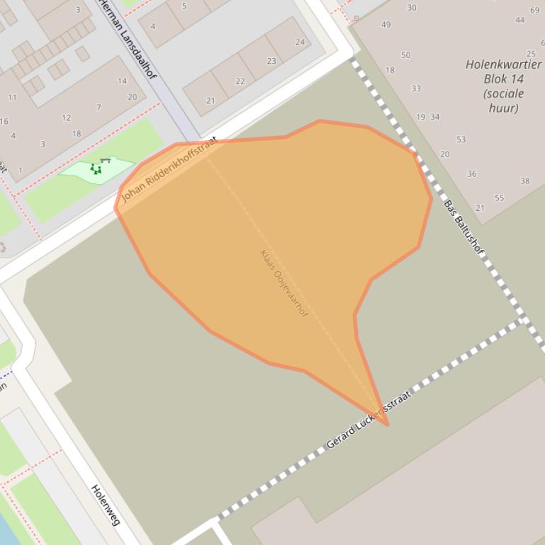 Kaart van postcodegebied 1624PP.