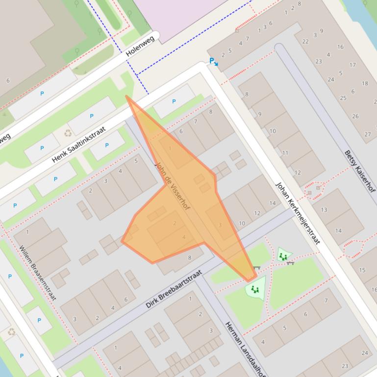 Kaart van postcodegebied 1624PS.