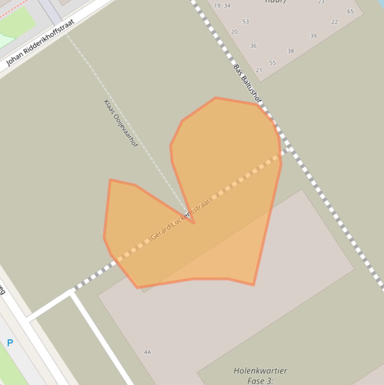 Kaart van postcodegebied 1624PT.