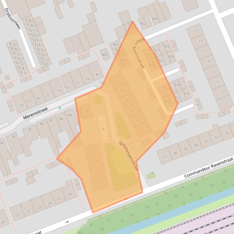 Kaart van postcodegebied 1624TG.