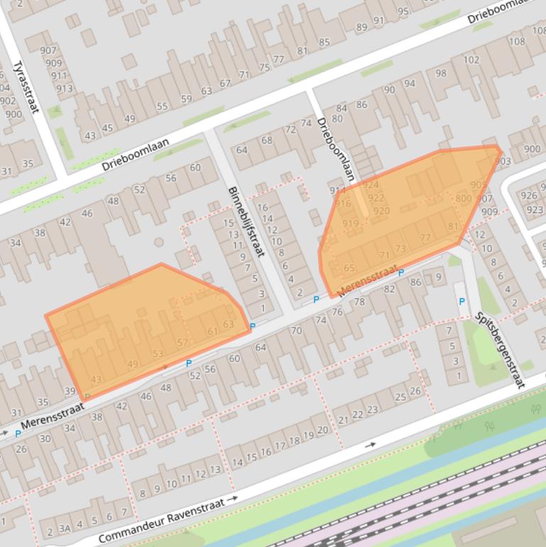 Kaart van postcodegebied 1624TJ.