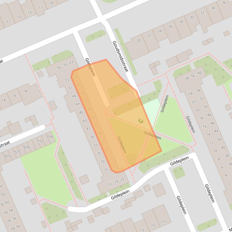 Kaart van postcodegebied 1624VD.