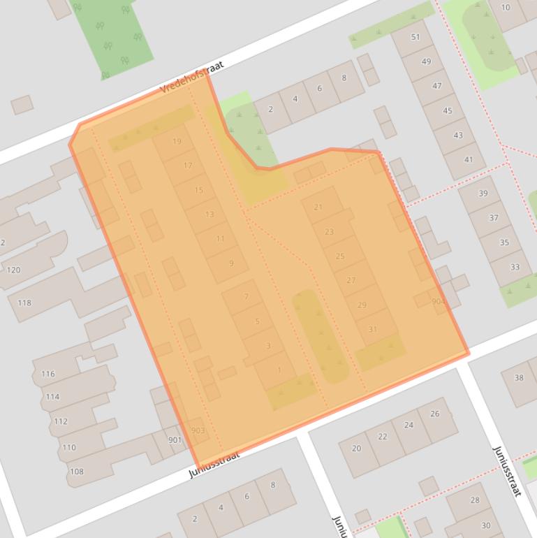 Kaart van postcodegebied 1624XA.